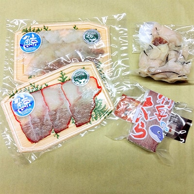 老舗くじら屋のロングセラー「湯かけ鯨」と、人気スライスパック、刺身鯨の詰合せ