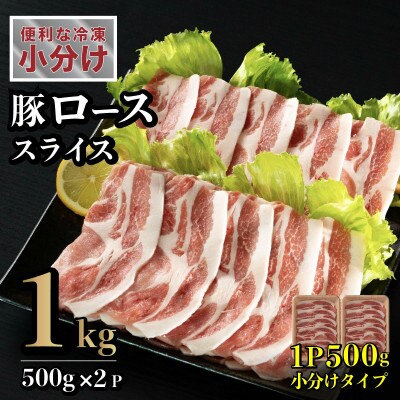 長崎県産 豚肉 ローススライス 計約1kg (500g×2)