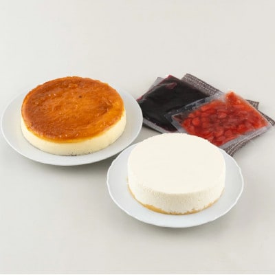 佐世保産モッツァレラチーズが入った手作りチーズケーキ2種 計約430g