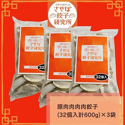【発送月固定定期便】させぼ餃子研究所 豚肉肉肉肉餃子 計96個×全6回