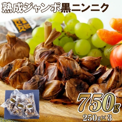 熟成ジャンボ黒ニンニク　250g×3袋