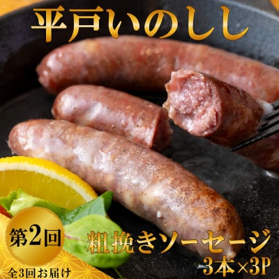 【毎月定期便】新感覚 ジビエ 平戸いのしし 加工品 ( パテ ソーセージ ベーコン )全3回