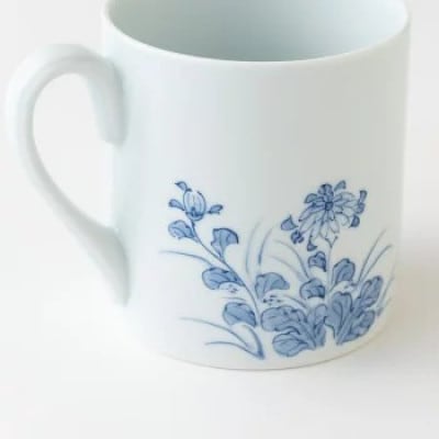 【嘉久正窯】菊萩マグカップ2個セット　G113