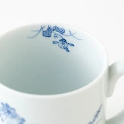 【嘉久正窯】菊萩マグカップ2個セット　G113