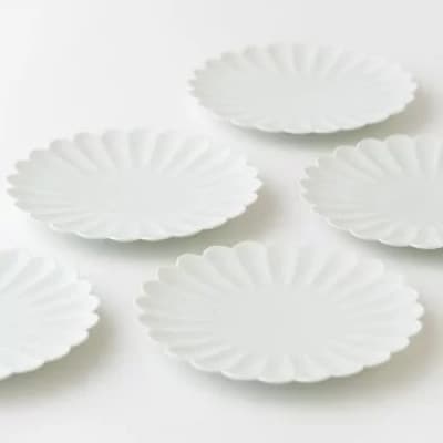 【嘉久正窯】菊花皿5枚揃　G111