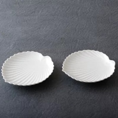 【嘉久正窯】棕櫚葉形皿　2枚　G101