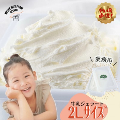 山中牧場「MILKY WAY FARM」ジェラート 業務用【2L】サイズ〈牛乳〉F182