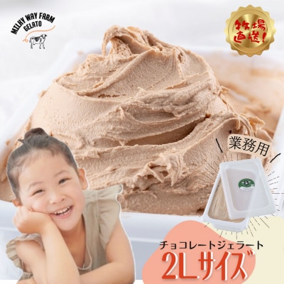 山中牧場「MILKY WAY FARM」ジェラート 業務用【2L】サイズ〈チョコレート〉F184