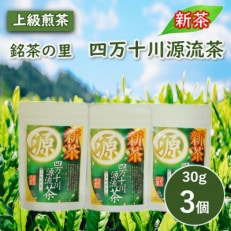 【新茶】銘茶の里 四万十川源流茶 〈上級煎茶〉30g&times;3個