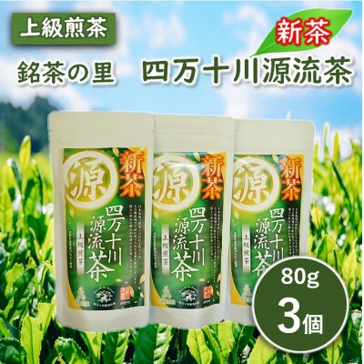 【新茶】銘茶の里　四万十川源流茶〈上級煎茶〉 80g×3個