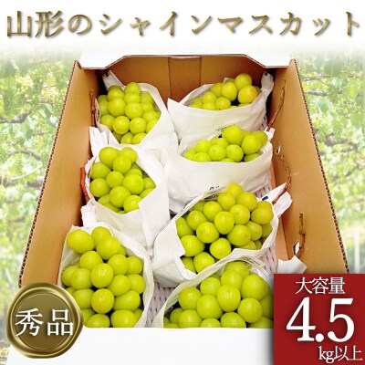 【2026年発送】「秀品」山形のぶどう(シャインマスカット)4.5kg以上_H135(R8)