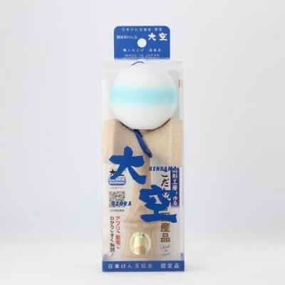 競技用けん玉「大空」Matte水色ライン_F095
