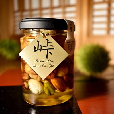 ナッツの蜂蜜漬【峠プレミアム　萌(MOE)】～熊野古道　峠の蜂蜜×ナッツ