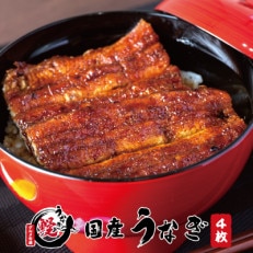 国産うなぎ蒲焼 大サイズ4枚(合計約600g) 薬味付【九度山グルメ市場】