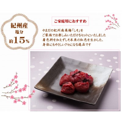 【3ヵ月毎定期便】紀州南高梅しそ漬つぶれ(塩分約15%)700g×2全3回