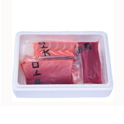 【年末12/26～30発送予定】和歌山県串本産　本マグロ(養殖)トロ&赤身セット　500g(冷凍)