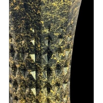 ビールグラス　乱糸(マット仕上げ)漆黒