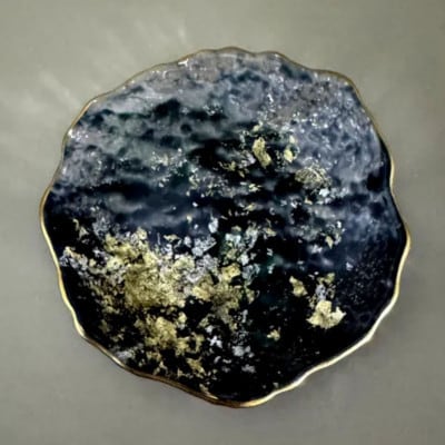 豆皿　口金ロック　グラデーションブラック