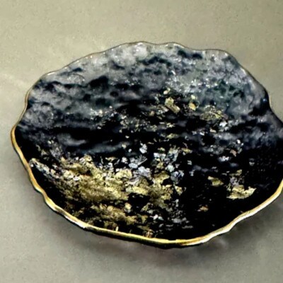 豆皿　口金ロック　グラデーションブラック