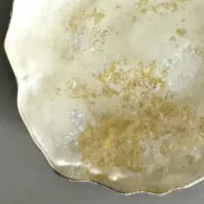 豆皿　口金ロック　古代金箔漆白