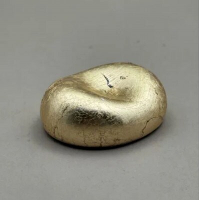 箸置き　へこみ　箔貼り金