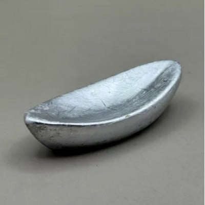 箸置き　舟型　箔貼り銀