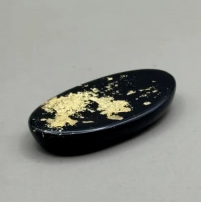 箸置き　小判　漆黒金箔