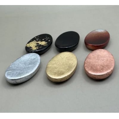 箸置き　小判　箔貼り金