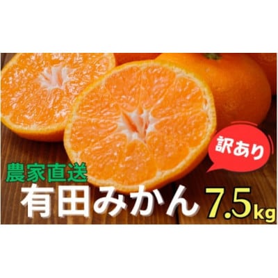 【訳あり】こだわりの有田みかん 約7.5kg サイズ混合 (nuk004-noka-c7d5)