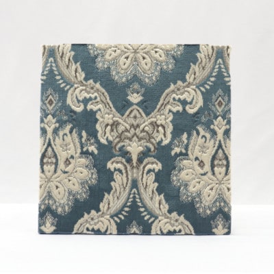 金華山織 ファブリックパネル ベニス ブルー X模様 1枚 約27cm×27cm