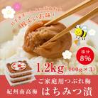 紀州南高梅つぶれ梅　はちみつ漬　400g×3パック　塩分8%