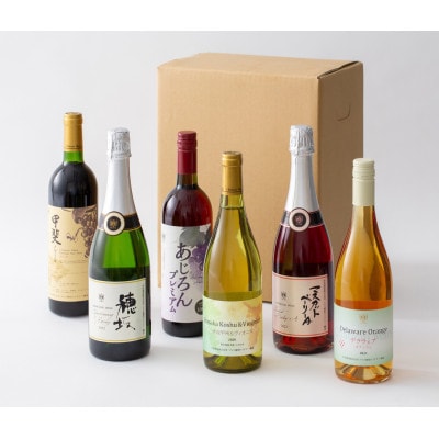 個性豊かな韮崎産赤白ロゼスパークリング6種 飲み比べセット