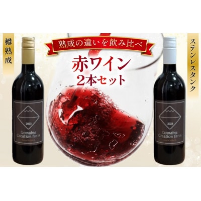 《数量限定》赤ワイン2本セット ステンレスタンク & 樽熟成 750ml×計2本