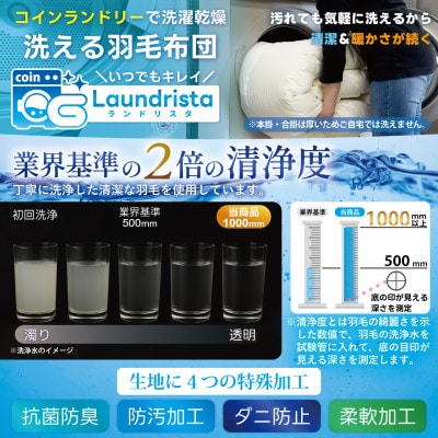 洗える 肌掛け 羽毛布団 シングル 春夏用 ホワイトダック93% ネイビー ダウンケット 日本製