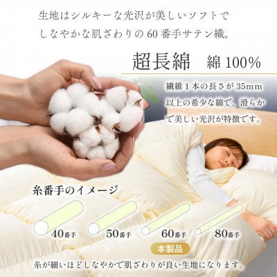 訳アリ 60番手 綿100%  本掛け 冬用 羽毛布団セミダブル 色柄おまかせ ホワイトダウン93%