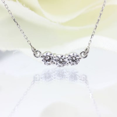 ネックレス PT900 プラチナ ダイヤモンド 0.3ct  両吊ライン ペンダント f030-pt