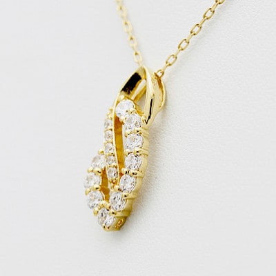 ネックレス K18YG イエローゴールド ダイヤモンド 0.38ct【f134-d-k18yg】