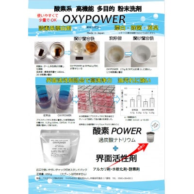 酸素系漂白剤　高機能酸素系洗剤　OXYPOWER　650g×5袋セット