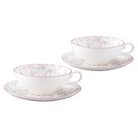 ノリタケ【キューティーローズ】ティーカップ&ソーサーペア