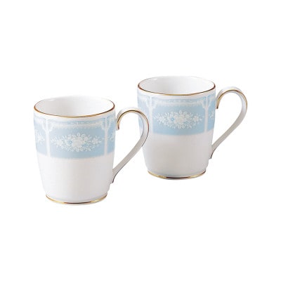 ノリタケ【レースウッドゴールド】マグカップペア