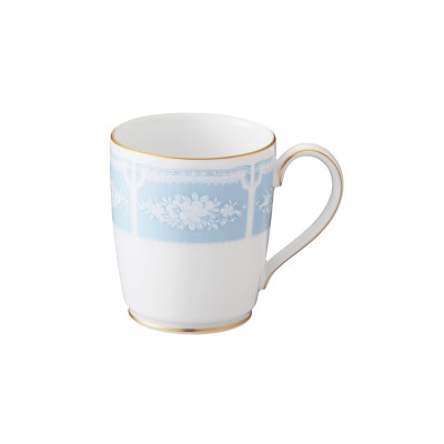 ノリタケ【レースウッドゴールド】マグカップペア(ブルー・ピンク)