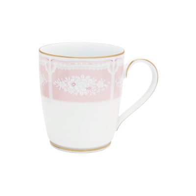 ノリタケ【レースウッドゴールド】マグカップペア(ブルー・ピンク)