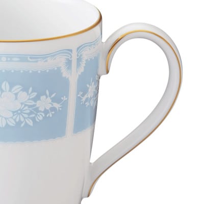 ノリタケ【レースウッドゴールド】マグカップペア(ブルー・ピンク)