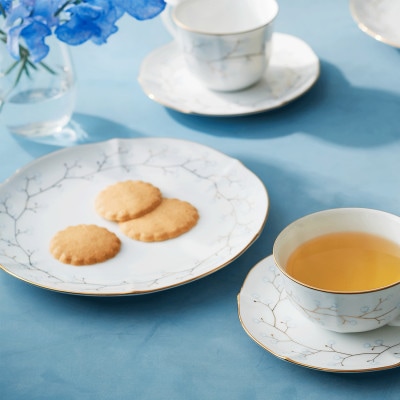 ノリタケ【ホワイトベル】21.5cmプレートペア