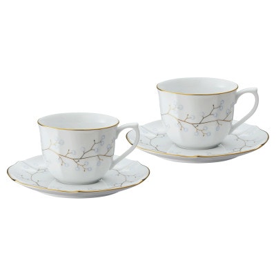ノリタケ【ホワイトベル】コーヒーカップ&ソーサーペア