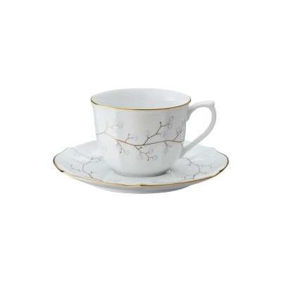 ノリタケ【ホワイトベル】コーヒーカップ&ソーサーペア