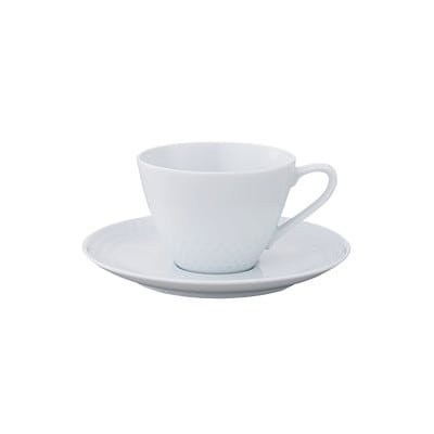 ノリタケ【リズモホワイト】カップ&ソーサーペア