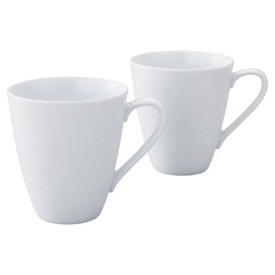 ノリタケ【リズモホワイト】マグカップペア