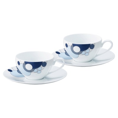 ノリタケ【フランク・ロイド・ライト インペリアルブルー】カップ&ソーサーペア
