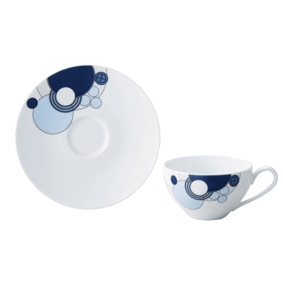 ノリタケ【フランク・ロイド・ライト インペリアルブルー】カップ&ソーサーペア